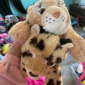 Bundle of 2 fao Schwarz and 2 Aurora realistic animals